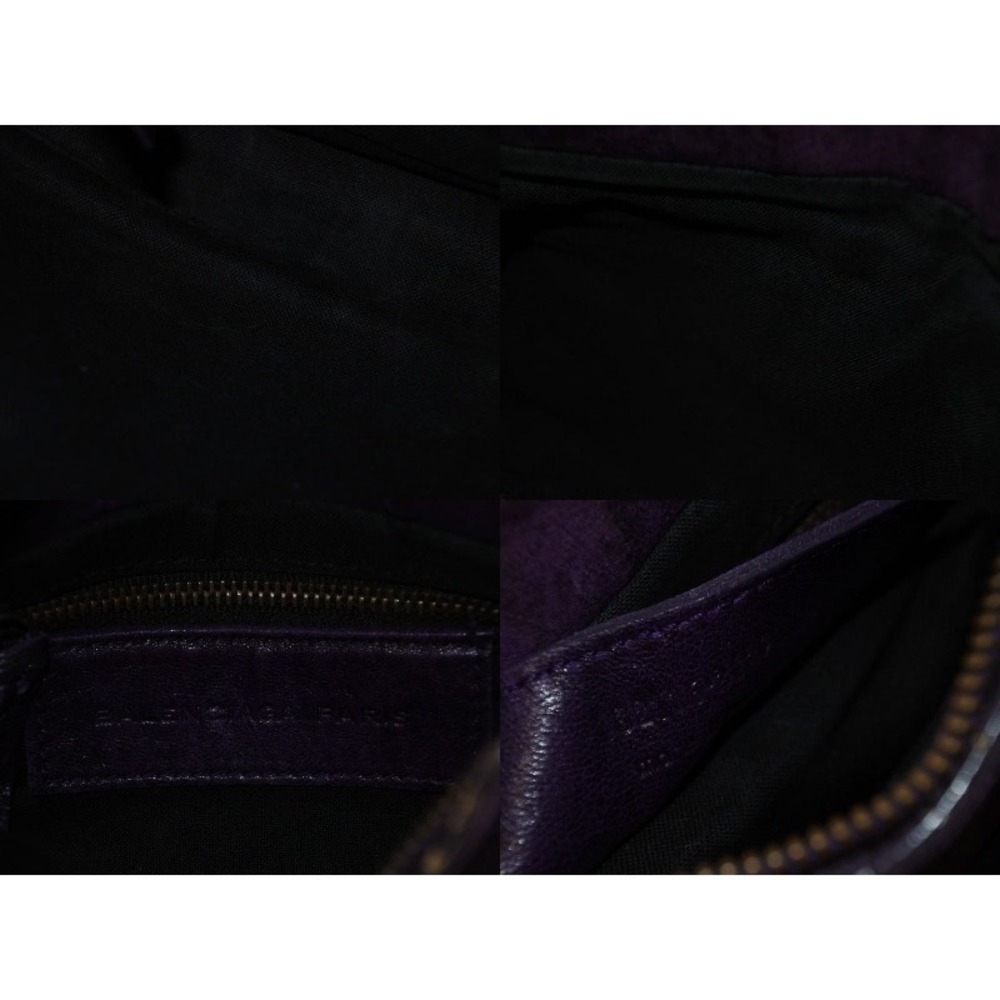BALENCIAGA The City handbag purple leather - Picture 6 of 6